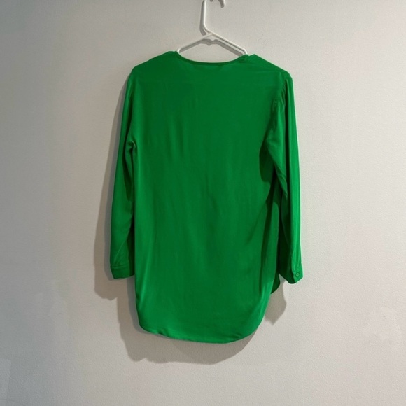 Zara Woman Green Tunic Blouse – XS – Elegant Minimalist Top - Picture 2 of 3